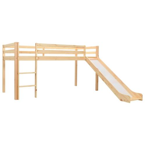 vidaXL Kinderhoogslaper met glijbaan en ladder grenenhout, Kinderen en Baby's, Kinderkamer | Bedden, Nieuw, Verzenden