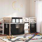 vidaXL Stapelbed met gordijnen 90x200 cm grenenhout wit en, Huis en Inrichting, Slaapkamer | Bedden, Verzenden, Nieuw