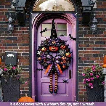 Deurcover Halloween polyester 90x180 cm per stuk beschikbaar voor biedingen