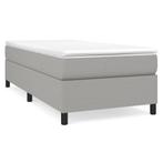 Bedframe 90x190 - Lichtgrijs - OP = OP - Profiteer Nu!, 90 cm, Eenpersoons, Verzenden, Nieuw