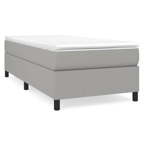 Bedframe 90x190 - Lichtgrijs - OP = OP - Profiteer Nu!, Huis en Inrichting, Slaapkamer | Bedden, 90 cm, 190 cm of minder, Grijs