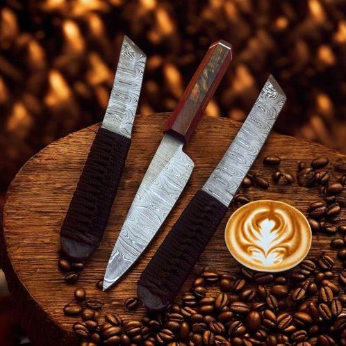 Hand Forged in Fire with 1095/15n20 Old Twisted Steel ,, Antiek en Kunst, Antiek | Keukengerei