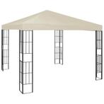 vidaXL Prieel 3x3 m crème, Tuin en Terras, Verzenden, Nieuw