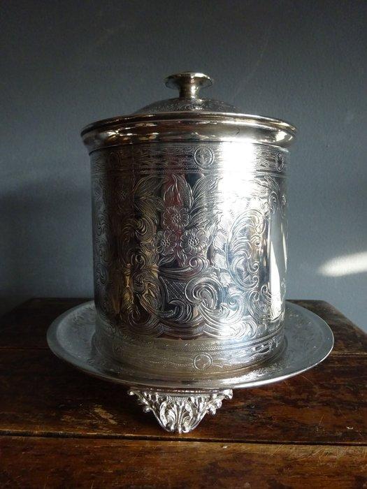 Barker & Ellis - Pot - Verzilverd - Theebus /koekjespot, Antiquités & Art, Curiosités & Brocante