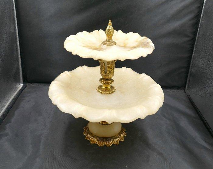 Tafelmiddenstuk - Albast, Brons, Antiek en Kunst, Antiek | Overige Antiek