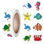 Fako Bijoux® - 500 Stickers Op Rol - 2.5cm - Vissen &