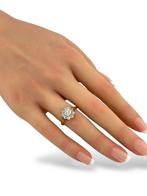 Ring - 14 karaat Geel goud, Verfijde 14K roségouden ring met, Handtassen en Accessoires, Ringen, Nieuw