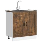 vidaXL Spoelbakonderkast Kalmar 80x46x81,5cm bewerkt hout, Huis en Inrichting, Verzenden, Nieuw