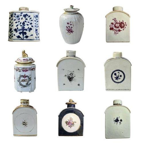 Boîte (8) - Porcelaine - Coffret 9 Boîtes à Thé Cía, Antiek en Kunst, Antiek | Glaswerk en Kristal