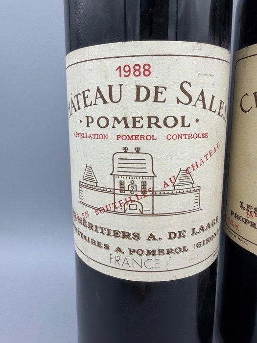 1988 & 1994 Château de Sales & 1974 Clos LEglise - Pomerol, Verzamelen, Wijnen