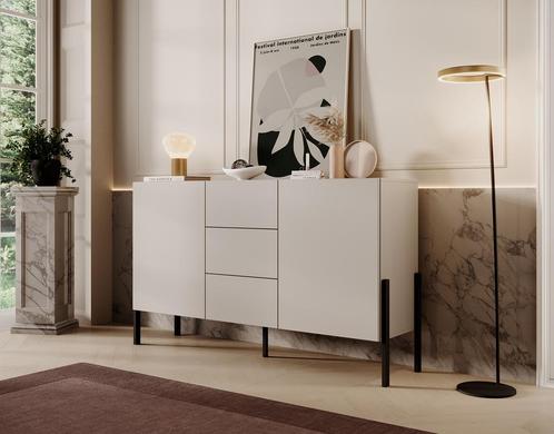 Meubella Dressoir Jordy beige 154 cm, Huis en Inrichting, Kasten | Dressoirs, 25 tot 50 cm, Nieuw, 150 tot 200 cm, Verzenden