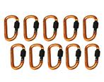 Set van 10 karabijnhaken, kleur 3: orange, 100 kg, Verzenden, Nieuw