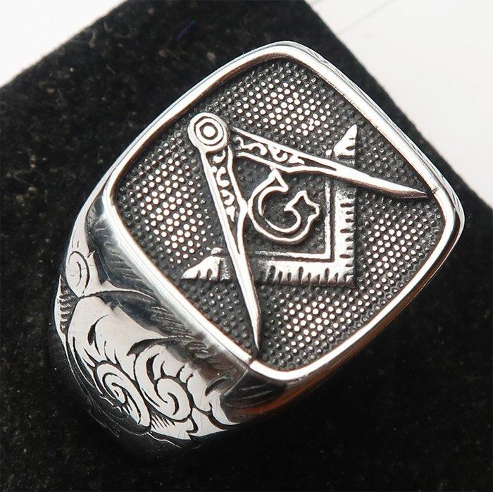 Maçonnieke Chevalière: Zegel van de Bouwer & Pad naar het, Antiek en Kunst, Antiek | Boeken en Manuscripten