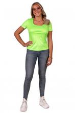 T-Shirt Dames Neon Groen, Kleding | Dames, Carnavalskleding en Feestkleding, Verzenden, Nieuw