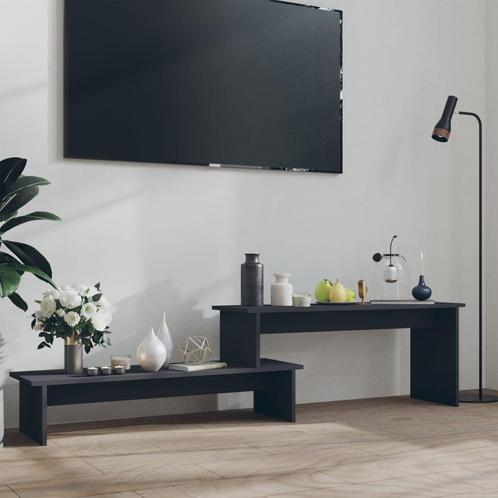 vidaXL Tv-meubel 180x30x43 cm bewerkt hout grijs, Maison & Meubles, Armoires | Mobilier de télévision, Envoi