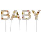 Babyshower Cupcake Toppers Baby 4st, Verzenden