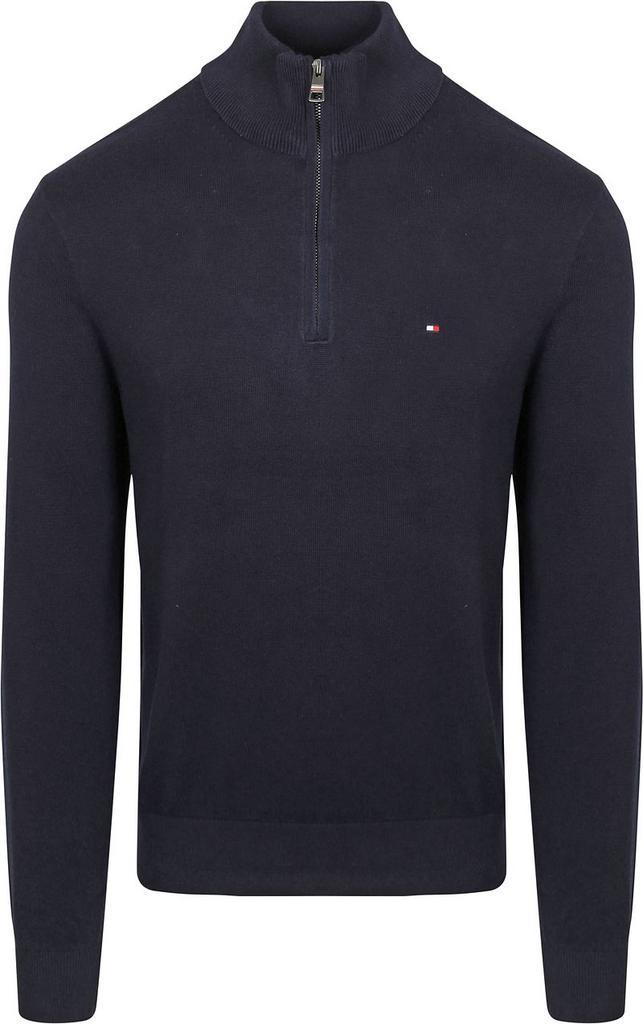 Tommy Hilfiger Half Zip Trui Navy maat Maat 52/54 (L) Heren, Kleding | Heren, Truien en Vesten, Blauw, Nieuw, Maat 52/54 (L), Verzenden