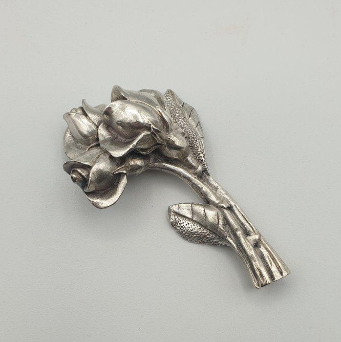 Fratelli Magrino - Tralcio di rose rivestito in Argento 925, Antiek en Kunst, Antiek | Zilver en Goud