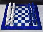 Prachtige lapis lazuli schaakbord - Hoogte: 13 mm - Breedte: