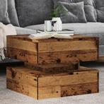 vidaXL Salontafel met LED-verlichting 50x50x40 cm oud, Huis en Inrichting, Tafels | Salontafels, Verzenden, Nieuw