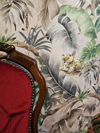 Geen MINIMALE PRIJS! Zeldzaam panamahoes stof met Leopards, Antiek en Kunst