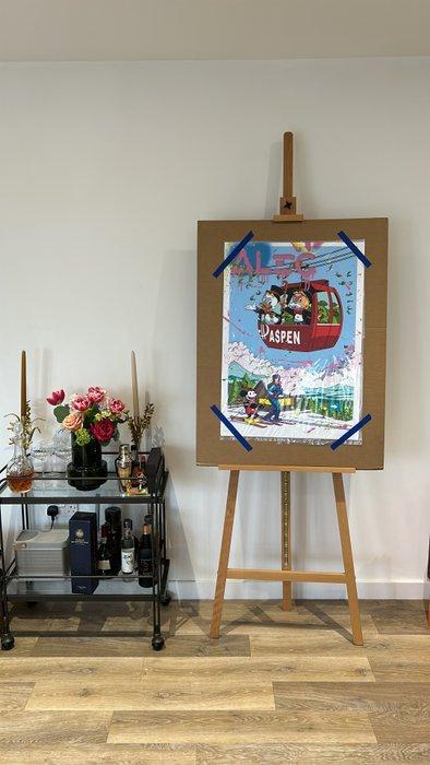 Alec Monopoly (1986) - Aspen Snow Day (artist proof - hand, Antiek en Kunst, Kunst | Schilderijen | Modern