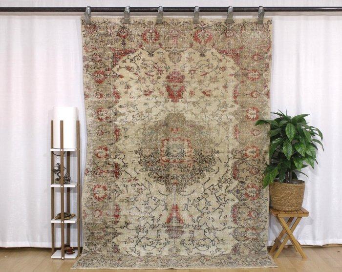 Handgeweven Oosters Turks versleten - Vloerkleed - 167 cm -, Huis en Inrichting, Stoffering | Tapijten en Vloerkleden