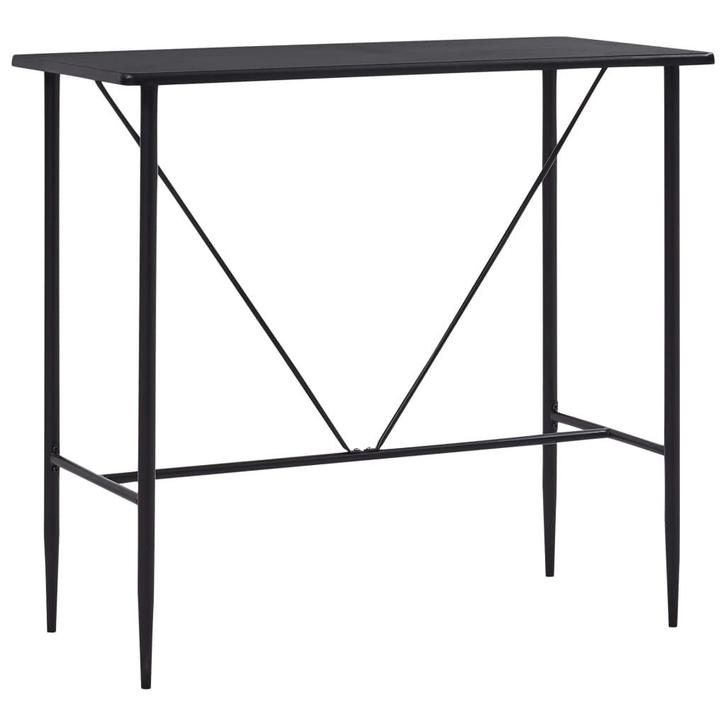 vidaXL Bartafel 120x60x110 cm MDF zwart, Huis en Inrichting, Tafels | Eettafels, Nieuw, Verzenden