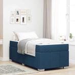 vidaXL Bedframe met matras Blauw 90 x 200 cm Stof, Huis en Inrichting, Slaapkamer | Bedden, Verzenden, Nieuw