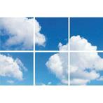 Wolkenplafond Fotoprint verdeeld over 6 panelen 60x60cm, Nieuw, Verzenden