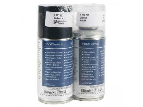 ORIGINEEL Ford verfspuitbus BLUE MIDNIGHT + blanke lak 150ml, Auto diversen, Autogereedschap, Ophalen of Verzenden