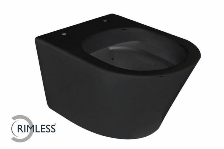 Sanifun hangtoilet Nero 520 mat-zwart, Doe-het-zelf en Bouw, Sanitair, Ophalen of Verzenden