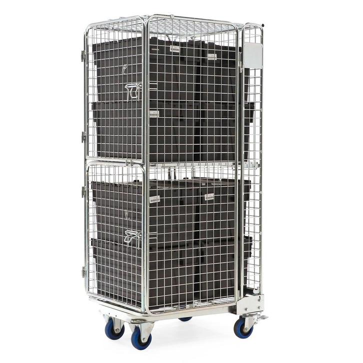 Anti-diefstal rolcontainer combinatieset incl. 8 kunststof, Zakelijke goederen, Machines en Bouw | Heftrucks en Intern transport