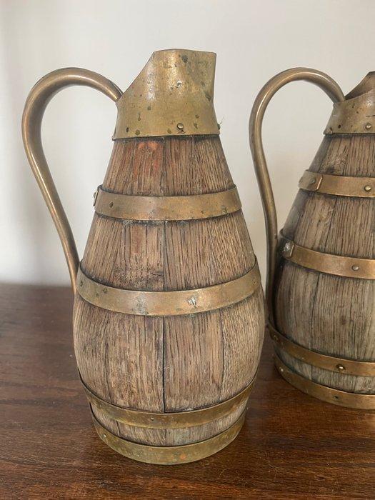 Gérard Latiffe - Gérard Latiffe - Karaf (2) - Eik - Wijn of, Antiek en Kunst, Curiosa en Brocante