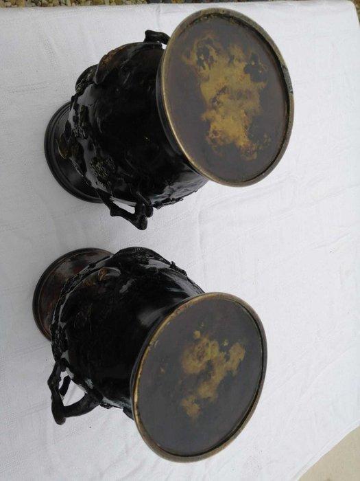 Vaas - Brons - Japan - Meiji periode (1868-1912) (Zonder, Antiek en Kunst, Antiek | Overige Antiek