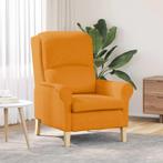 vidaXL Fauteuil Donkergeel 76 x 94 x 102 cm Stof, Huis en Inrichting, Fauteuils, Verzenden, Nieuw
