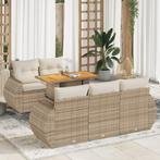 vidaXL Salon de jardin avec coussins 6 pcs beige résine, Verzenden, Neuf, Salons de jardin