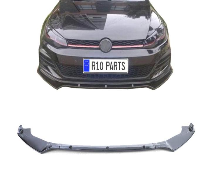 SPOILER LAME AVANT VOLKSWAGEN VW GOLF 7 13-20 NOIR BRILLANT, Auto-onderdelen, Carrosserie, Verzenden