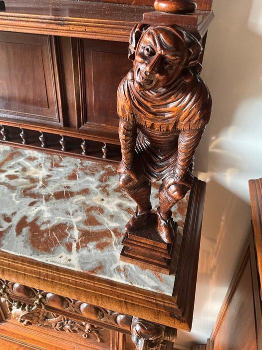 Settle (zitbank met hoge leuning) - Hout, Marmer, Antiquités & Art, Antiquités | Autres Antiquités