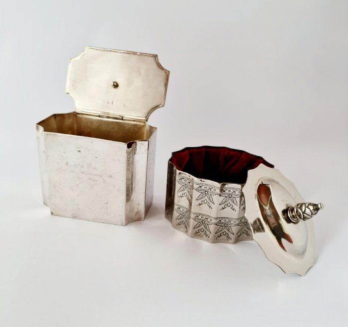 Sieradendoos - Set vintage zilvergeplateerde dozen –, Antiquités & Art, Curiosités & Brocante