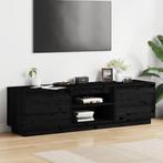 vidaXL Meuble TV Noir 140x35x40 cm Bois de pin massif, Verzenden