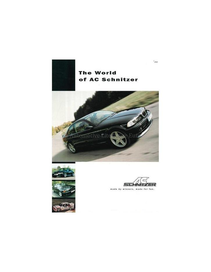 2000 BMW AC SCHNITZER PROGRAMMA BROCHURE ENGELS, Boeken, Auto's | Folders en Tijdschriften