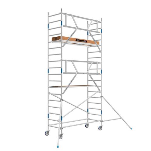 Basic rolsteiger 90 x 6,2m WH AGS-voorloopleuning, Bricolage & Construction, Échafaudages, Envoi