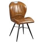 Stoelen | ELITE | Kunstleer/Metaal | Cognac | Zwarte Poten, Verzenden, Nieuw in verpakking