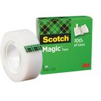 Scotch plakband Magic Tape ft 19 mm x 33 m, Nieuw