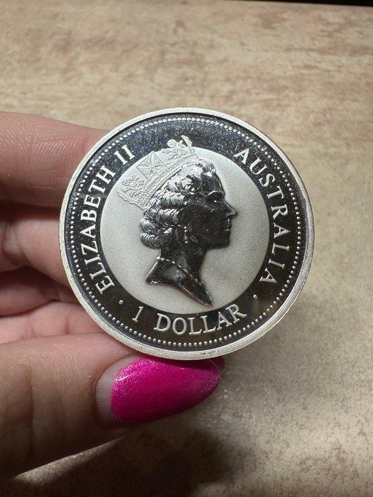 Australië. 1 Dollar 1995 Kookaburra, 1 Oz (.999) (Zonder, Timbres & Monnaies, Monnaies | Europe | Monnaies non-euro
