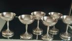 Beker (6) - Verzilverd, verzilverd op de koper messing -, Antiek en Kunst