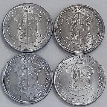 Zuid-Afrika. 2 Shillings and 20 Cents 1955, 1960, 1964/