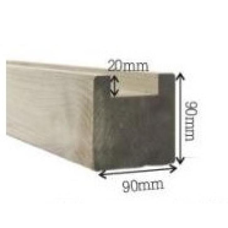 Poteau en bois à rainure pour clôture de jardin - poteau, Tuin en Terras, Tuinhekken en Hekwerk