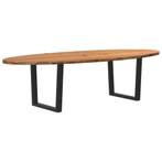 vidaXL Eettafel 280x120x74 cm ovaal massief eikenhout, Huis en Inrichting, Tafels | Eettafels, Verzenden, Nieuw